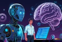 Ilustrasi kecerdasan buatan AI dalam kehidupan modern